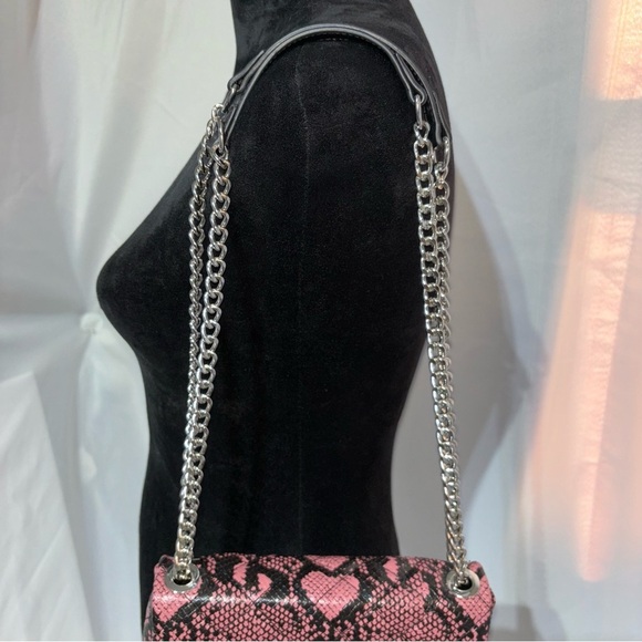 INC International Concepts Soft Mini Heart Ajae Shoulder Bag Black/Pink - Picture 12 of 12